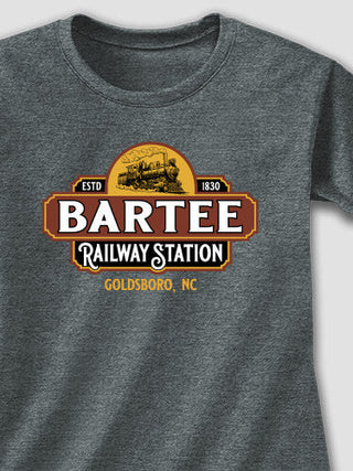 Railway Station : Adult Ladies Fitted T-Shirt