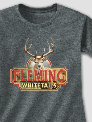 Whitetails : Adult Ladies Fitted T-Shirt
