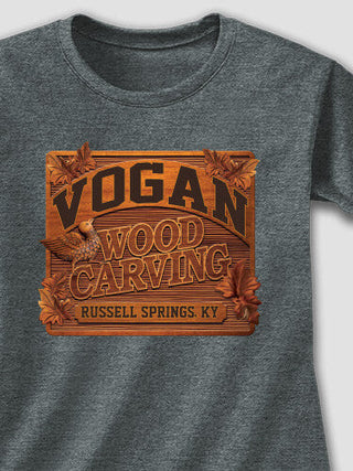 Wood Carving : Adult Ladies Fitted T-Shirt