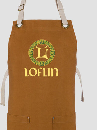 Celtic Wreath Monogram : Printed Canvas Work Aprons