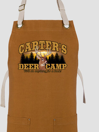 Deer Camp : Printed Canvas Work Aprons