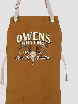 Hunting Family Tradition : Printed Canvas Work Aprons