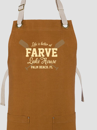 Lake House : Printed Canvas Work Aprons