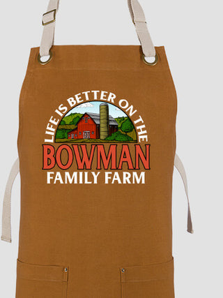 Life Is Better Farm : Printed Canvas Work Aprons