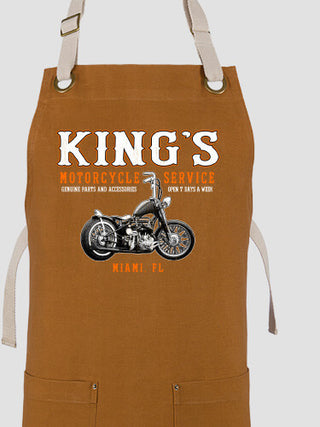 Motorcycle Service : Printed Canvas Work Aprons