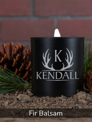 Antler Monogram : 11oz. Engraved Scented Candles