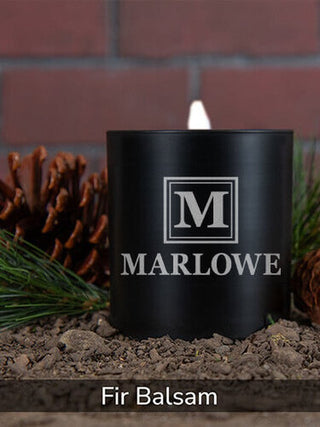 Square Monogram : 11oz. Engraved Scented Candles