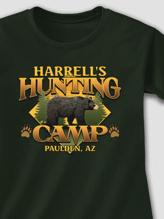 Bear Hunting Camp : Adult Ladies Fitted T-Shirt