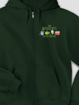 Better Together Fishing : Embroidered Zip Hoodies