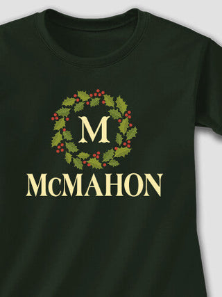 Christmas Monogram : Adult Ladies Fitted T-Shirt