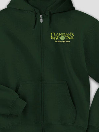 Classic Irish Pub : Embroidered Zip Hoodies