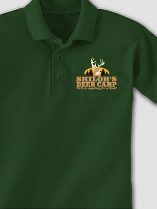 Deer Camp : Embroidered Polo Shirts