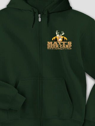 Deer Camp : Embroidered Zip Hoodies