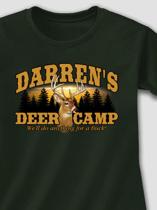 Deer Camp : Adult Ladies Fitted T-Shirt