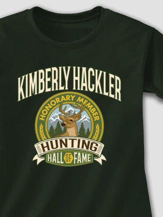 Deer Hunting Hall Of Fame : Adult Ladies Fitted T-Shirt