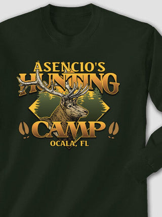 Elk Hunting Camp : Printed Long Sleeves
