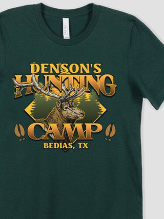 Elk Hunting Camp : Premium Printed T-Shirts