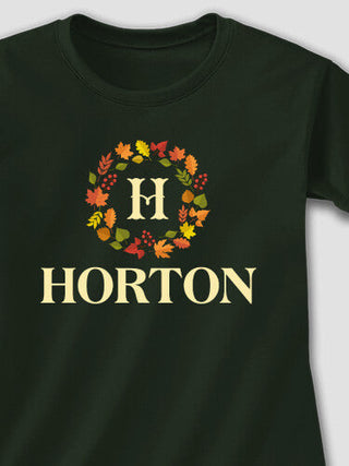 Fall Monogram : Adult Ladies Fitted T-Shirt