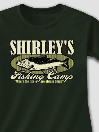 Fishing Camp : Adult Ladies Fitted T-Shirt