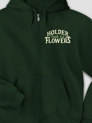 Fresh Cut Flowers : Embroidered Zip Hoodies