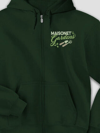 Gardens : Embroidered Zip Hoodies