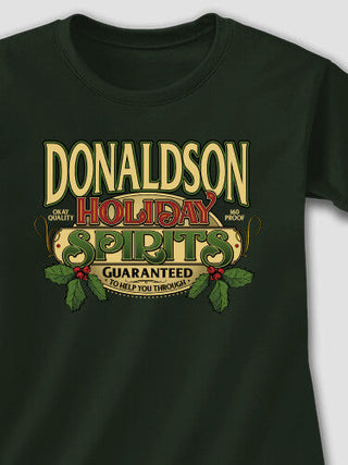 Holiday Spirits : Adult Ladies Fitted T-Shirt