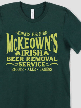 Irish Beer Removal Service : Premium Printed T-Shirts