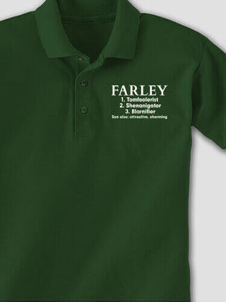 Irish Definition : Embroidered Polo Shirts