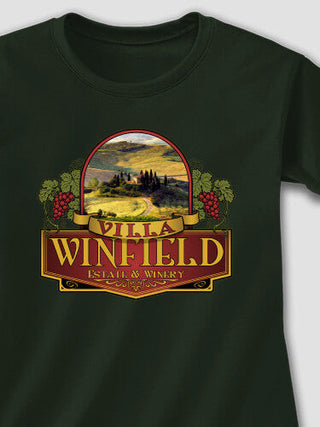 Italian Villa : Adult Ladies Fitted T-Shirt