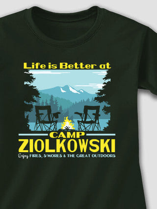 Life Is Better : Adult Ladies Fitted T-Shirt