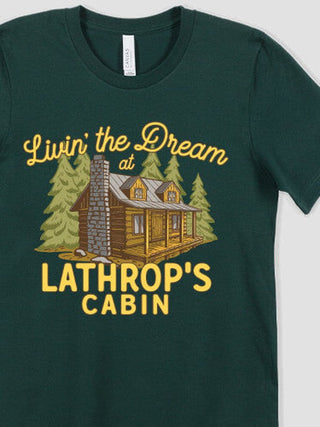 Livin' The Dream Cabin : Premium Printed T-Shirts
