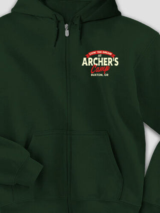 Livin' The Dream Camp : Embroidered Zip Hoodies