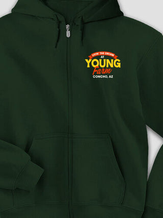 Livin' The Dream Farm : Embroidered Zip Hoodies