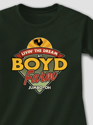 Livin' The Dream Farm : Adult Ladies Fitted T-Shirt