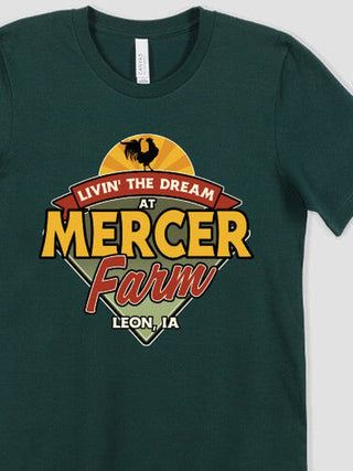 Livin' The Dream Farm : Premium Printed T-Shirts