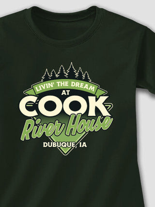 Livin' The Dream River House : Adult Ladies Fitted T-Shirt