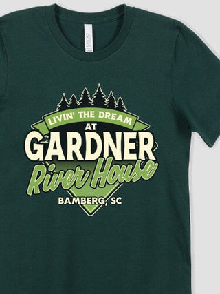 Livin' The Dream River House : Premium Printed T-Shirts