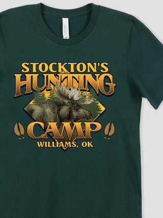Moose Hunting Camp : Premium Printed T-Shirts