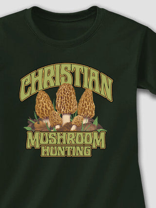 Mushroom Hunting : Adult Ladies Fitted T-Shirt