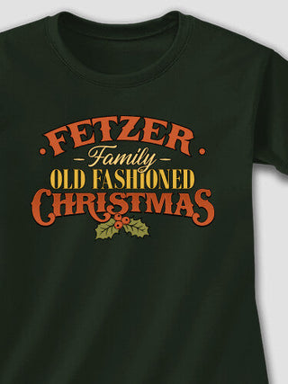 Old Fashioned Christmas : Adult Ladies Fitted T-Shirt