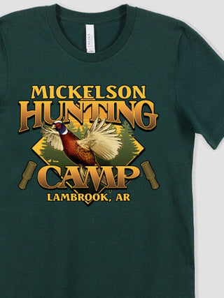Pheasant Hunting Camp : Premium Printed T-Shirts