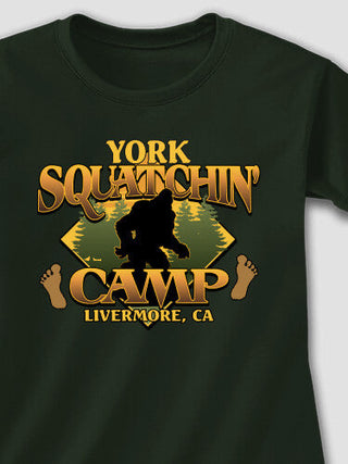 Squatchin' Camp : Adult Ladies Fitted T-Shirt