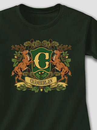 Stag Coat Of Arms : Adult Ladies Fitted T-Shirt