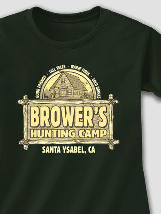 Vintage Hunting Camp : Adult Ladies Fitted T-Shirt