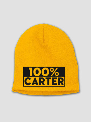 100 Percent : Embroidered Beanies