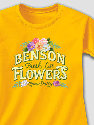 Fresh Cut Flowers : Adult Ladies Fitted T-Shirt