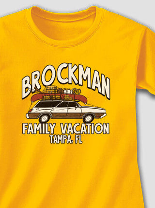 Retro Family Vacation : Adult Ladies Fitted T-Shirt