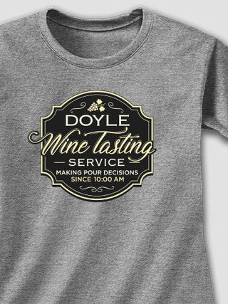 Classic Wine Tasting Services : Adult Ladies Fitted T-Shirt