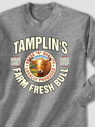 Farm Fresh Bull : Printed Long Sleeves
