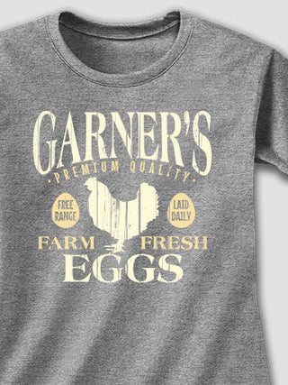 Farm Fresh Eggs : Adult Ladies Fitted T-Shirt